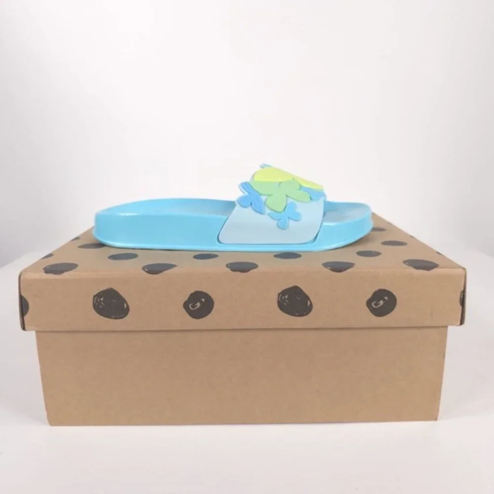 NWB SOPHIA‎ WEBSTER Mini Kid Girl Blue Butterfly Jelly Slide Sandal 31 EU/13 UK